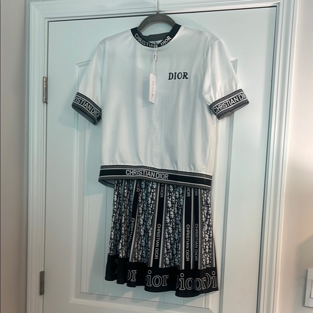 Dior Monochrome Logo Shirt & Skirt